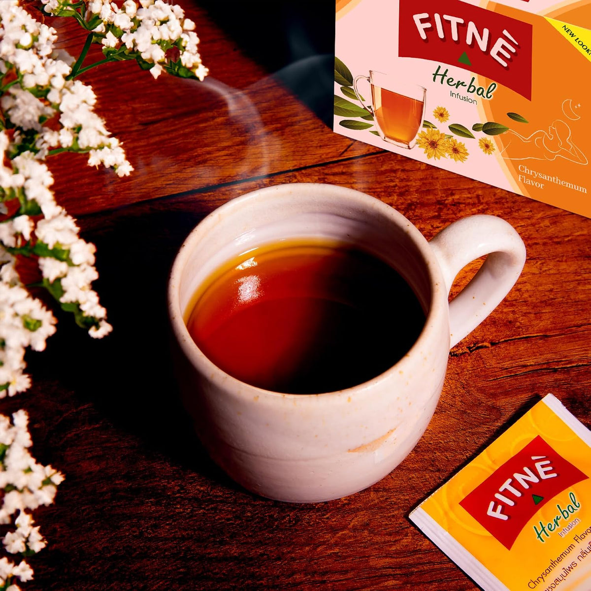 FITNÈ Chrysanthemum Herbal Tea Senna Infusion Smooth, Natural Gentle Detox Cleanse, No Calories