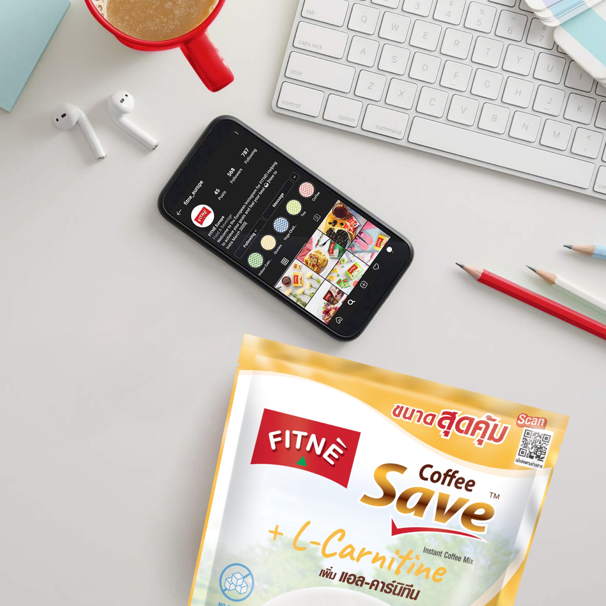 Buy FITNE Instant 3 In 1 Coffee Mix With L-Carnitine, Fat Burning - FITN Buy FITNE Instant 3 In 1 Coffee Mix With L-Carnitine, Fat Burning - FITN