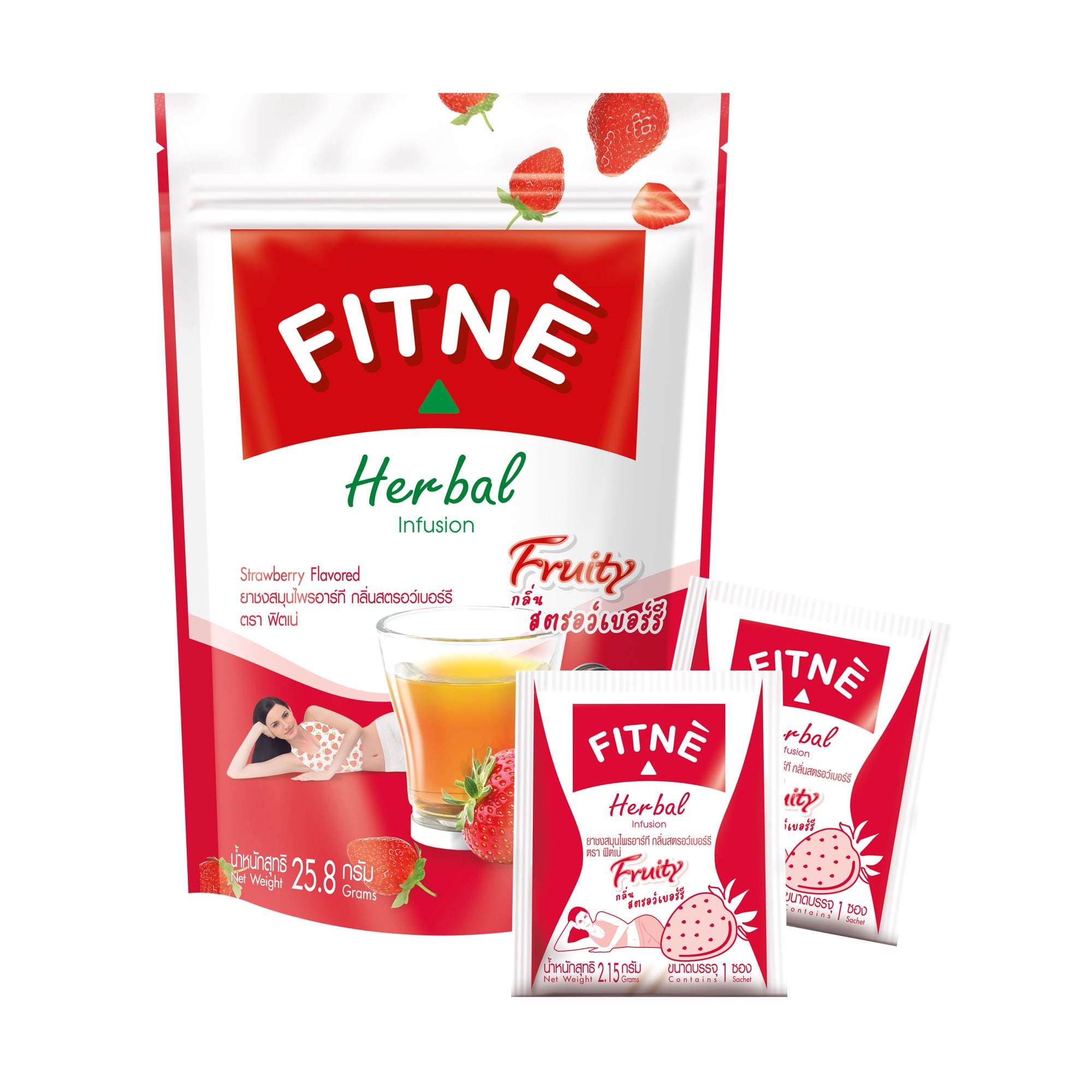 Shop FITNE Strawberry Senna Cleanse Detox Tea, Sweetened with Stevia - FITNÈ